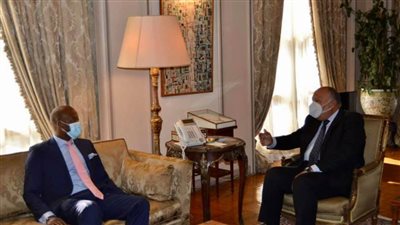 شكري يستقبل السكرتير العام لاتفاقية التجارة الحرة القارية الأفريقية.