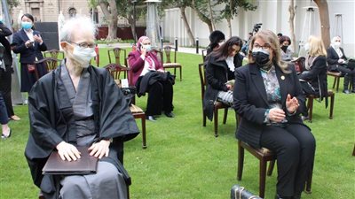 فيبى فوزي وكيل مجلس الشيوخ تشارك في حفل السفارة اليابانية تحت شعار مجتمع تتألق فيه المرأة